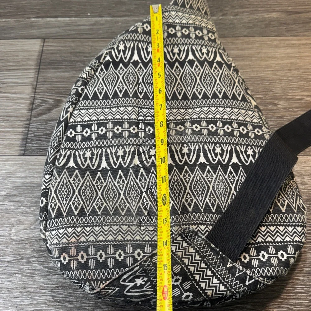 Black and White Patterned Sling Bag